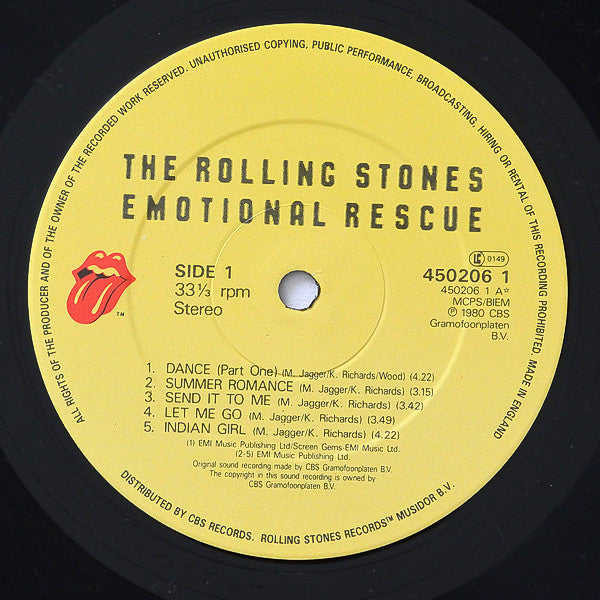 The Rolling Stones : Emotional Rescue (LP, Album, RE)