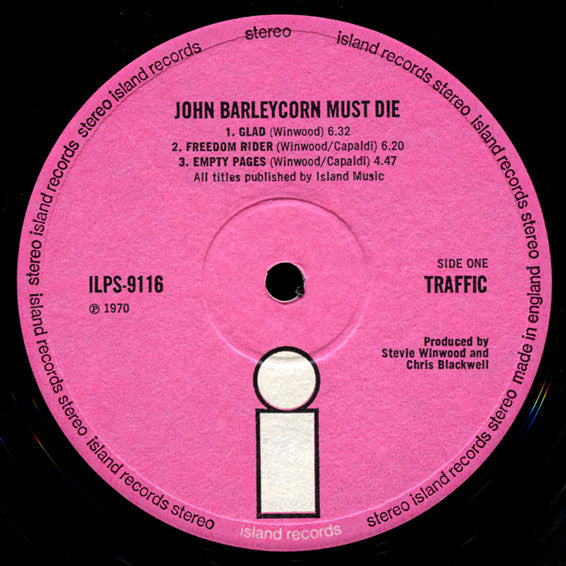 Traffic : John Barleycorn Must Die (LP, Album, Gat)