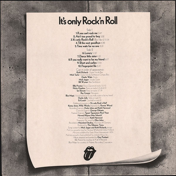 The Rolling Stones : It's Only Rock 'N Roll (LP, Album)