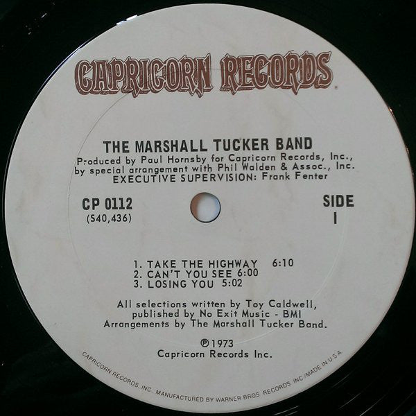 The Marshall Tucker Band : The Marshall Tucker Band (LP, Album, San)