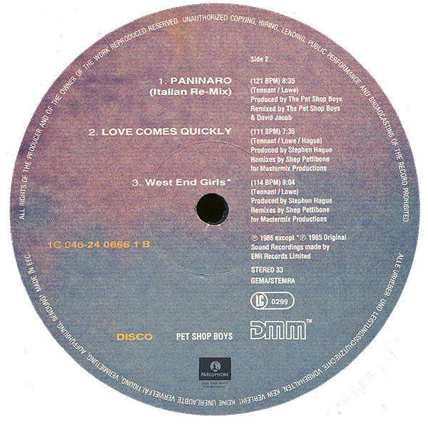 Pet Shop Boys : Disco (LP, Comp, DMM)