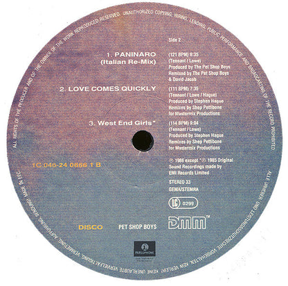 Pet Shop Boys : Disco (LP, Comp, DMM)