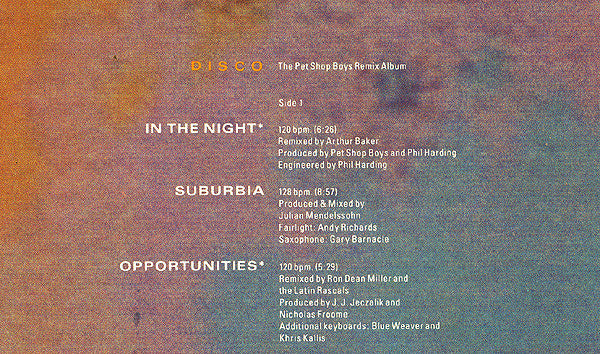 Pet Shop Boys : Disco (LP, Comp, DMM)