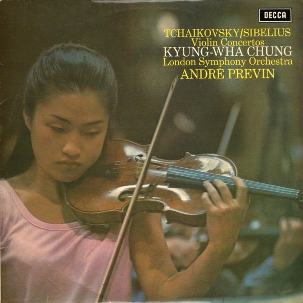 Pyotr Ilyich Tchaikovsky / Jean Sibelius, Kyung-Wha Chung, London Symphony Orchestra, André Previn : Violin Concertos (LP, Album)