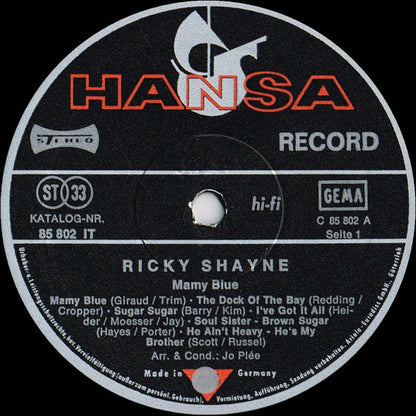 Ricky Shayne : Mamy Blue (LP, Album)