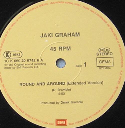 Jaki Graham : Round And Around (Extended Version) (12", Maxi)