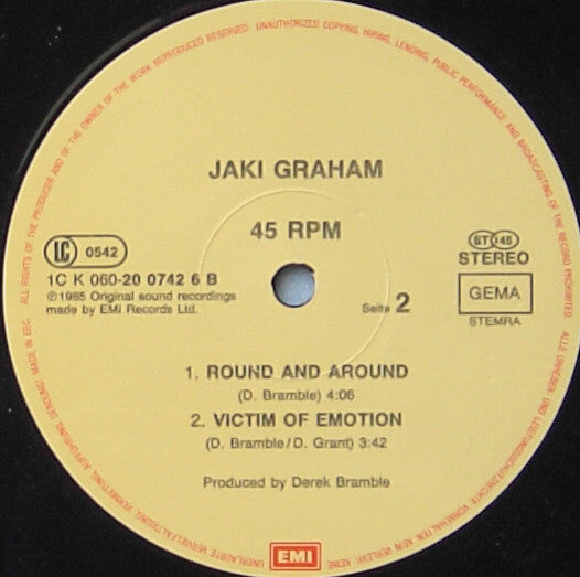 Jaki Graham : Round And Around (Extended Version) (12", Maxi)