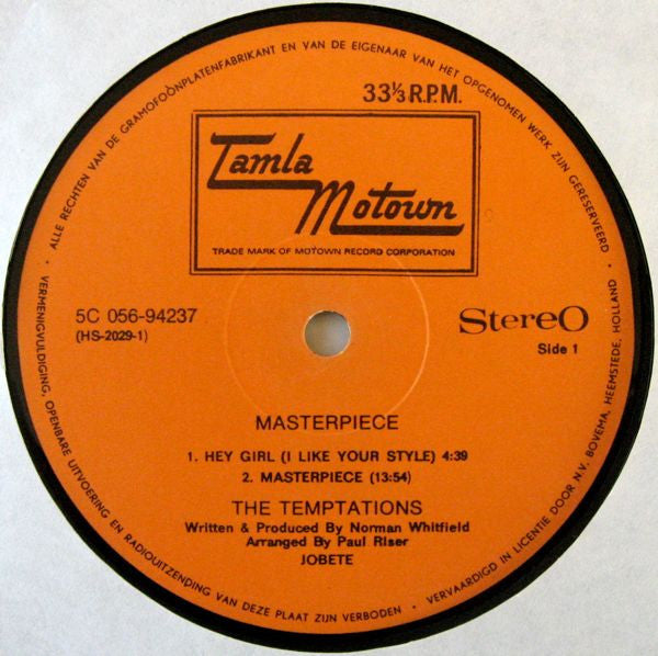 The Temptations : Masterpiece (LP, Album)