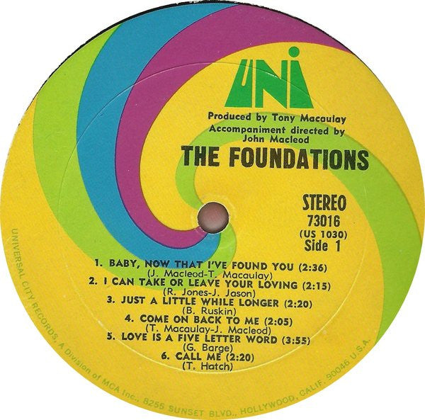 The Foundations : Baby, Now That I've Found You (LP, Album)