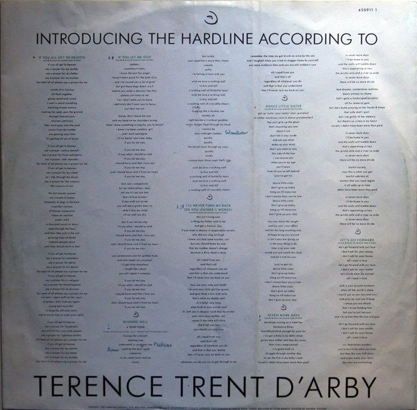 Terence Trent D'Arby : Introducing The Hardline According To Terence Trent D'Arby (LP, Album, Net)