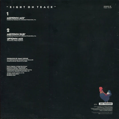 Breakfast Club : Right On Track (12", Single)