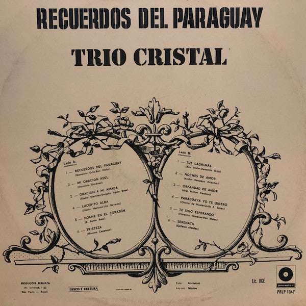 Trio Cristal : Recuerdos Del Paraguay (LP, Album)