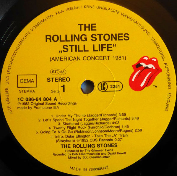 The Rolling Stones : Still Life (American Concert 1981) (LP, Album, Gat)