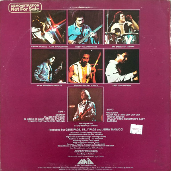 Fania All Stars : Delicate & Jumpy (LP, Album, Promo, Ter)