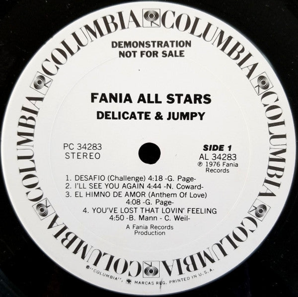 Fania All Stars : Delicate & Jumpy (LP, Album, Promo, Ter)