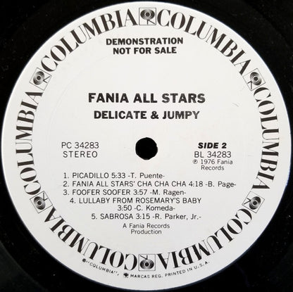 Fania All Stars : Delicate & Jumpy (LP, Album, Promo, Ter)