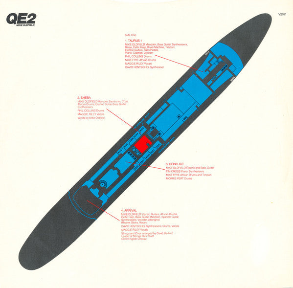 Mike Oldfield : QE2 (LP, Album, Por)