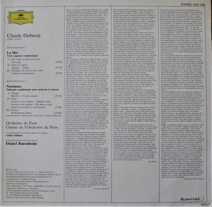 Claude Debussy, Orchestre De Paris • Daniel Barenboim : La Mer / Nocturnes (LP)