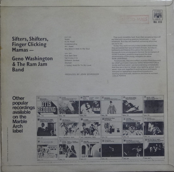 Geno Washington & The Ram Jam Band : Sifters, Shifters, Finger Clicking Mamas (LP, Comp)