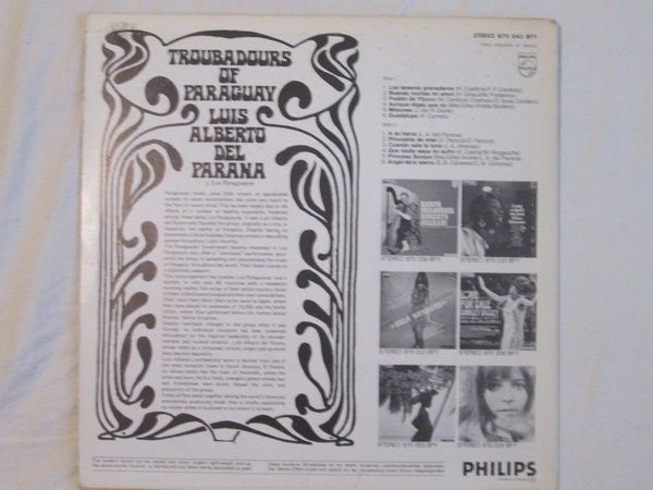 Luis Alberto del Parana y Los Paraguayos : Troubadours Of Paraguay (LP, Comp)