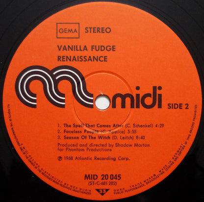 Vanilla Fudge : Renaissance (LP, Album, RE)