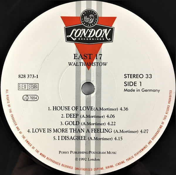 East 17 : Walthamstow (LP, Album)