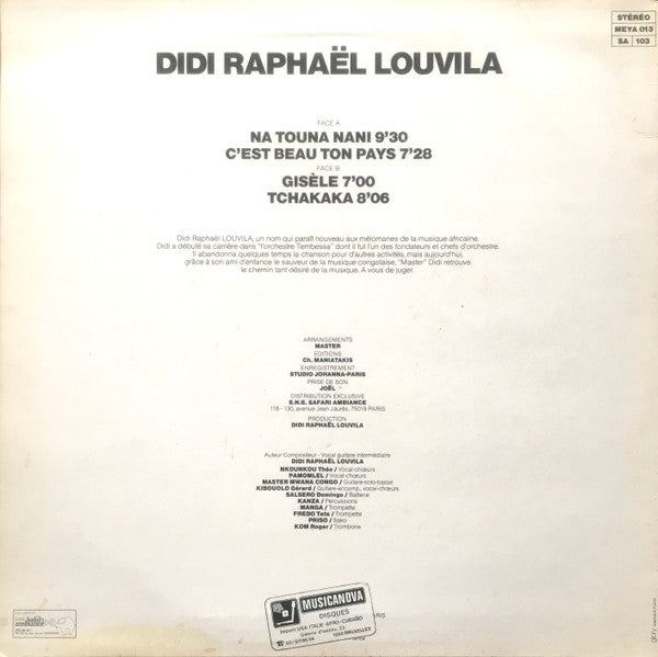 Didi Raphael Louvila : Na Touna Nani (LP)