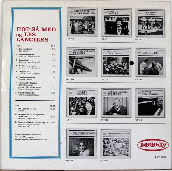 Henry Hansens Spillemandskvartet, Tivolis Promenadeorkester : Hop Så Med Og Les Lanciers (LP, Comp, Mono)