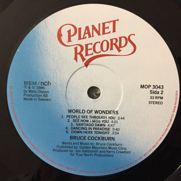 Bruce Cockburn : World Of Wonders (LP, Album)