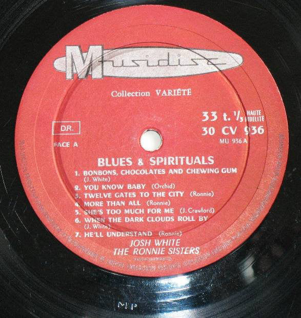 Josh White, The Ronnie Sisters : Blues & Spirituals (LP, Comp, Fli)