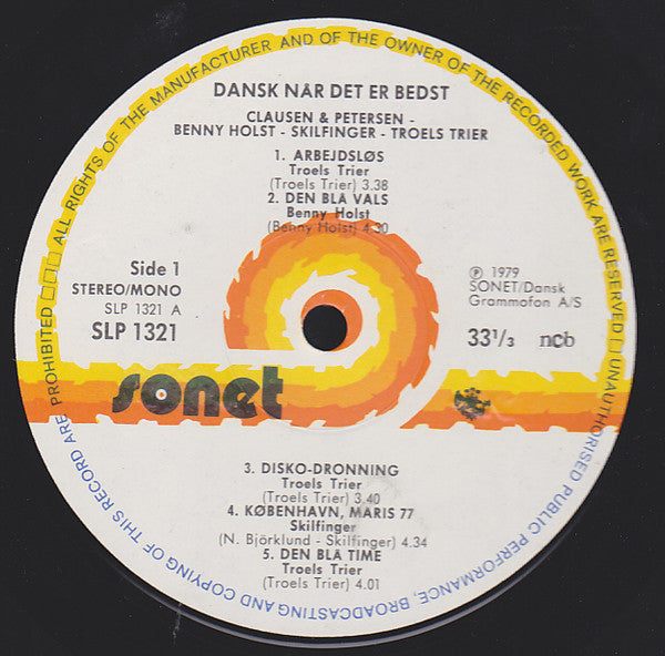 Various : Dansk Når Det Er Bedst (LP, Comp)