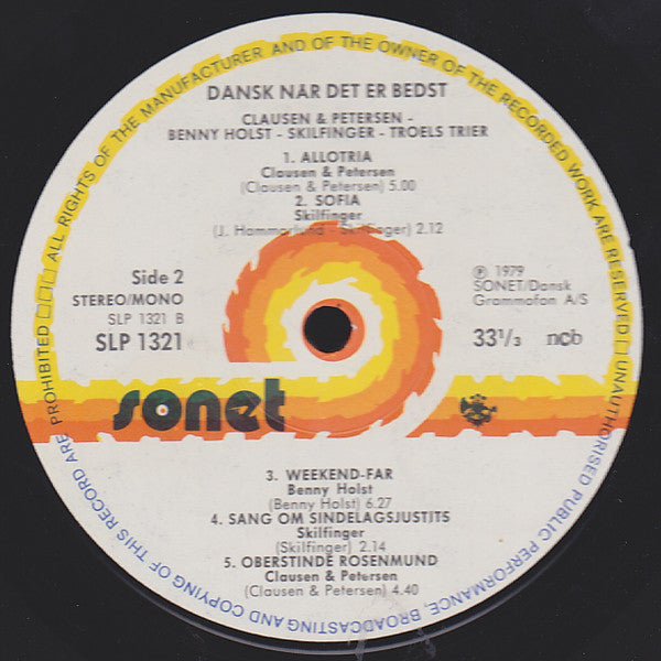 Various : Dansk Når Det Er Bedst (LP, Comp)