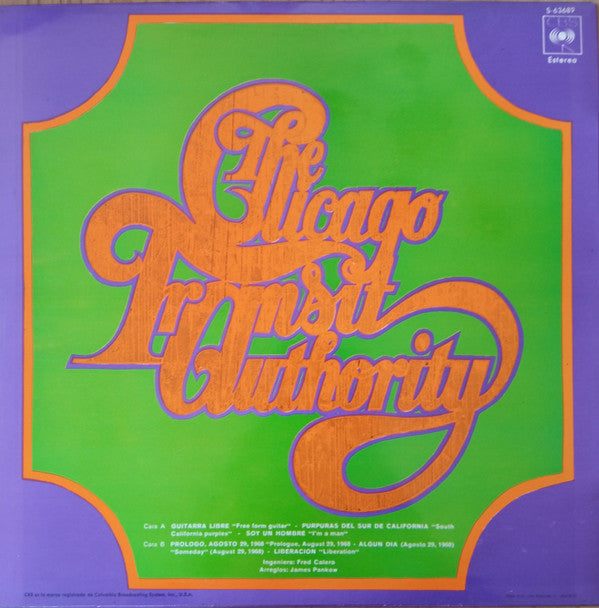 Chicago (2) : Chicago Transit Authority (LP, Album)