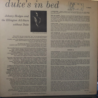 Johnny Hodges And  The Ellington All-Stars Without Duke : Duke's In Bed (LP, Album, Mono, RE)