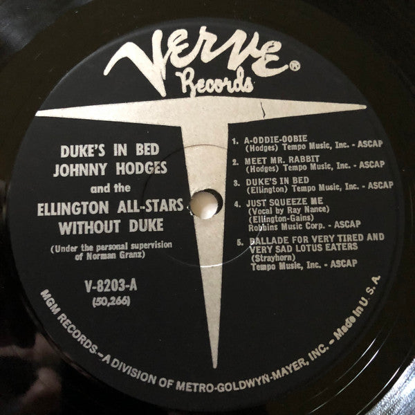 Johnny Hodges And  The Ellington All-Stars Without Duke : Duke's In Bed (LP, Album, Mono, RE)