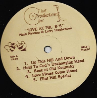 Larry Stephenson & Mark Newton (2) : Live At Mr. B's (2xLP, Album)