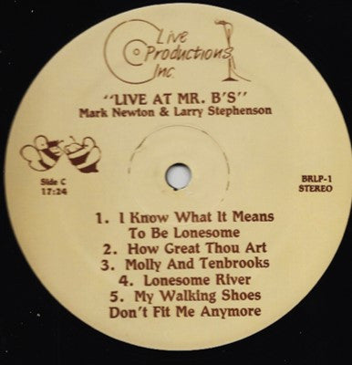 Larry Stephenson & Mark Newton (2) : Live At Mr. B's (2xLP, Album)