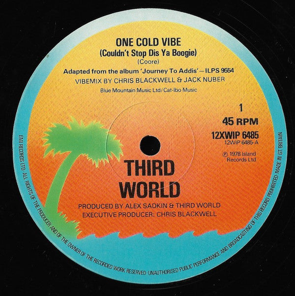 Third World : One Cold Vibe (Couldn't Stop Dis Ya Boogie) (12")