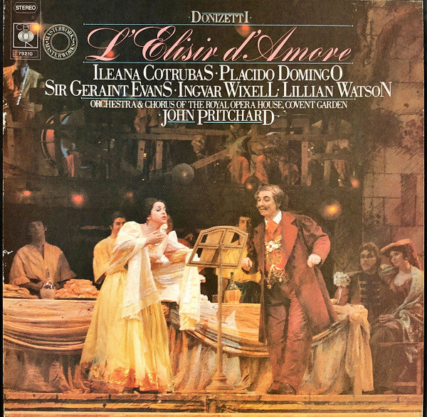 Gaetano Donizetti - Ileana Cotrubas, Placido Domingo, Geraint Evans, Ingvar Wixell, Orchestra Of The Royal Opera House, Covent Garden & Chorus Of The Royal Opera House, Covent Garden, John Pritchard : L'Elisir d'Amore (2xLP, Album + Box)