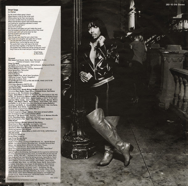 Rick James : Street Songs (LP, Album)