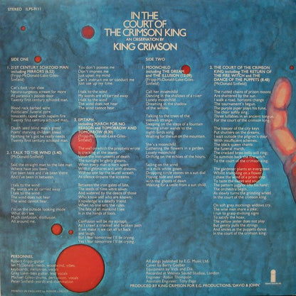 King Crimson : In The Court Of The Crimson King (An Observation By King Crimson) (LP, Album, RE)