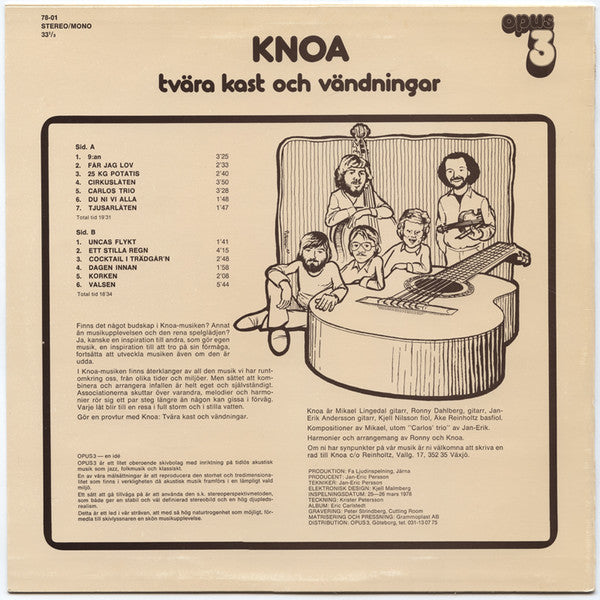 Knoa : Tvära Kast Och Vändningar (LP, Album)