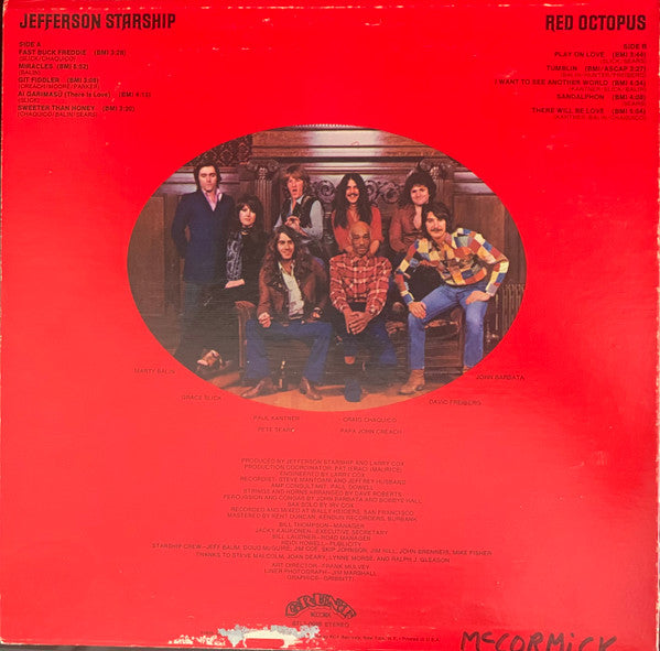 Jefferson Starship : Red Octopus (LP, Album)