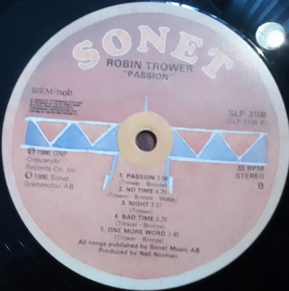 Robin Trower : Passion (LP, Album)