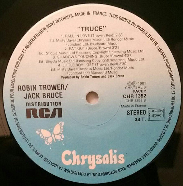 Robin Trower / Jack Bruce : Truce (LP, Album)