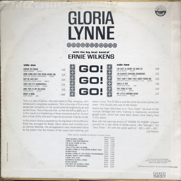 Gloria Lynne : Go! Go! Go! (LP, Mono)