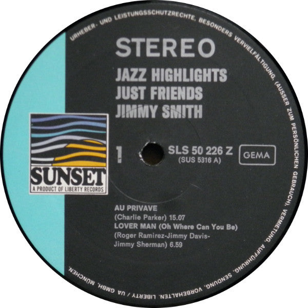 Jimmy Smith : Jazz Highlights Vol.4 (LP, Album, RE)