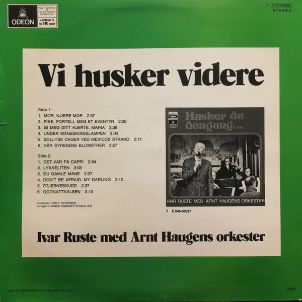 Ivar Ruste Med Arnt Haugens Orkester : Vi Husker Videre (LP)