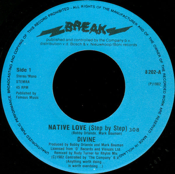 Divine : Native Love (Step By Step) (7", Single)