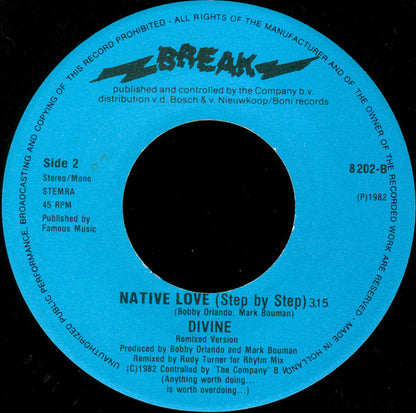 Divine : Native Love (Step By Step) (7", Single)